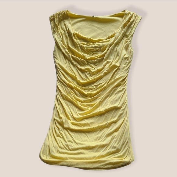 🌹 2/$15 Maurices Ruched Pastel Yellow Blouse Slee - Picture 6 of 13